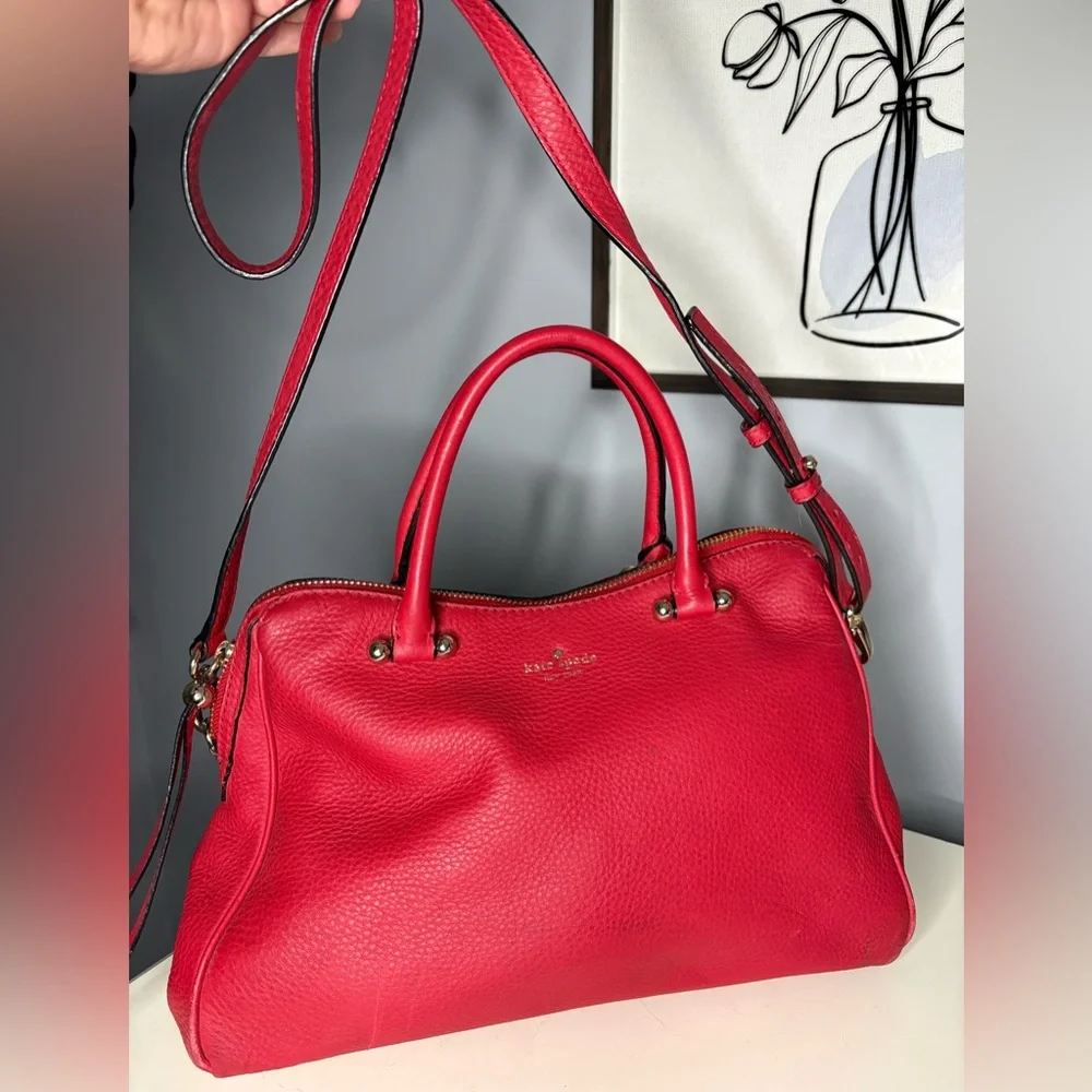 Kate Spade Red Leather Handbag - Picture 11 of 13